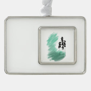 Adorno arte de árbol verde escandinavo simple moderno men