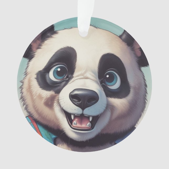 Adorno Arte de dibujo Personalizado Panda (Anverso)