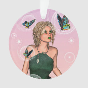 Adorno Arte de fantasía de hada mariposa brillante