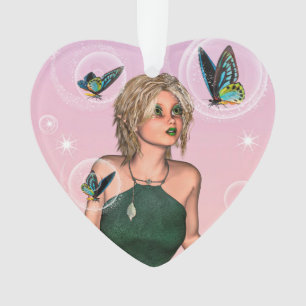 Adorno Arte de fantasía de hada mariposa brillante