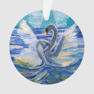 Adorno "Arte de los niños" en Swans