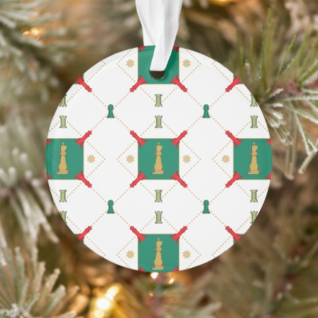 Adorno Arte de Navidades de piezas de ajedrez - Snowflake (Árbol)