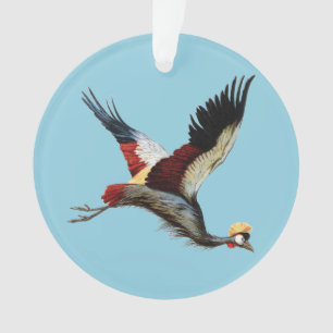 Adorno Arte de vuelo de grulla coronada sudafricana vinta