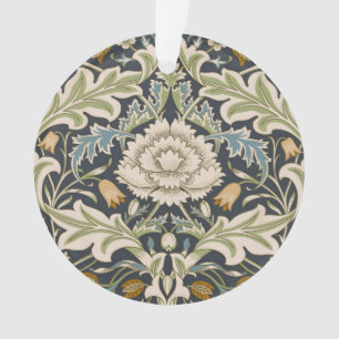 Adorno Arte floral azul marino de William Morris Severn