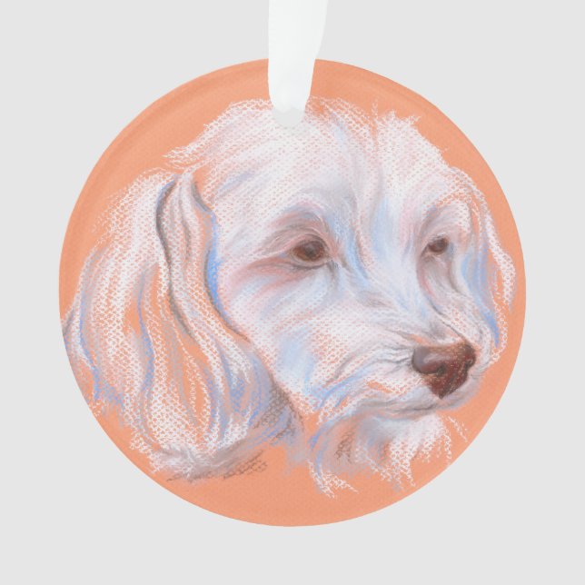 Adorno Arte Maltipoo Dog Pastel (Anverso)