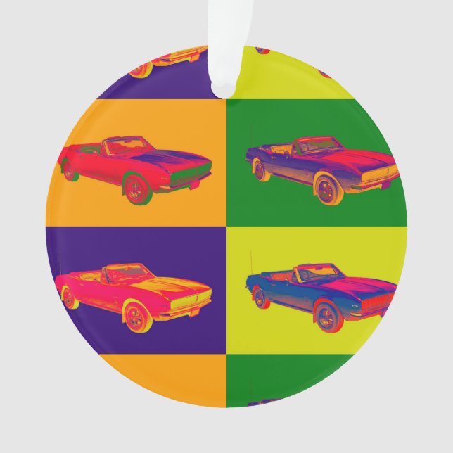 Adorno Arte pop 1967 convertible de Chevy Camaro RS (Anverso)