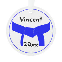 Artes Marciales Banda Azul Luz Cinturón