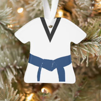 Adorno Artes marciales Uniforme de cinturón azul oscuro