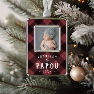 Adorno Ascendido a Papou Baby Photo Grandpa