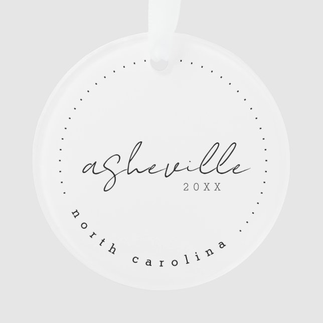 Adorno Asheville North Carolina Travel USA Simple  (Anverso)