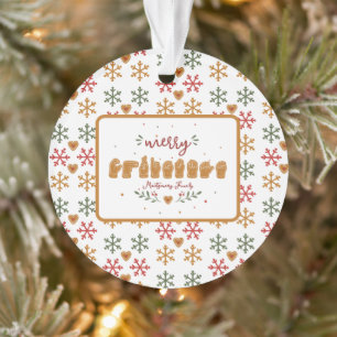 Adorno ASL personalizado Feliz Navidad Manos de Pan de Je
