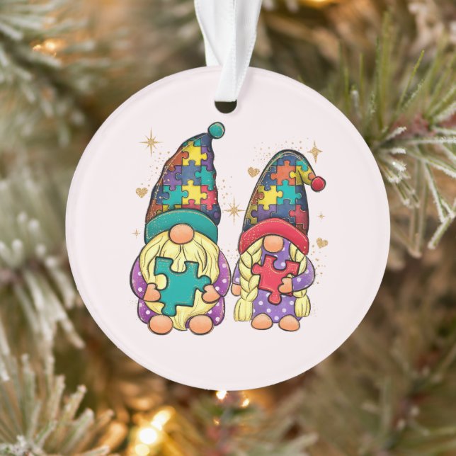 Adorno Autismo Pareja Gnome (Árbol)