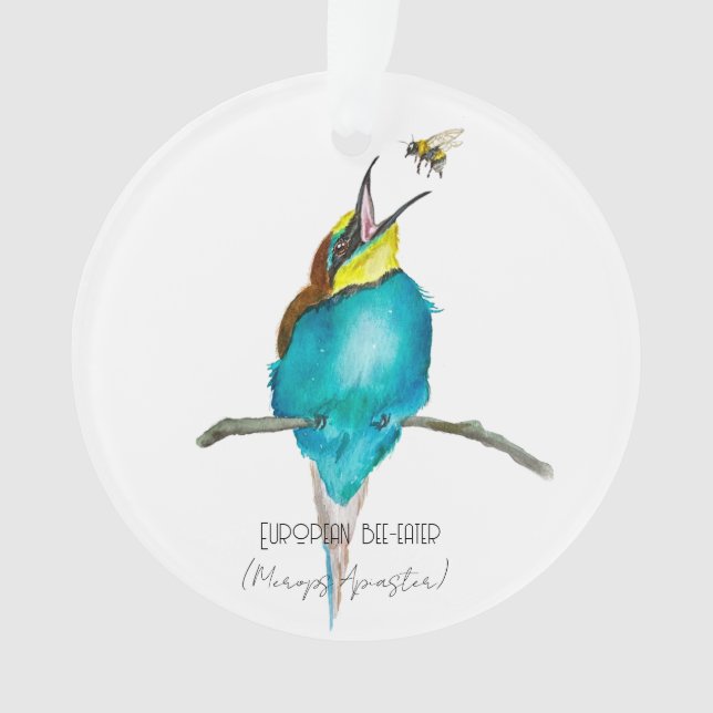 Adorno Ave acuarela (apicultor europeo) (Anverso)