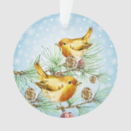 Adorno Aves de invierno - Finch