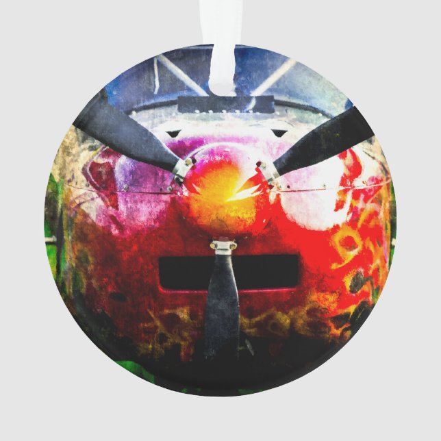 Adorno Avión Rojo - Pequeño Pero Feroz (Reverso)