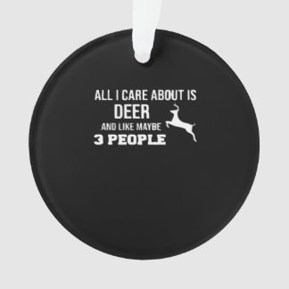 Adorno Awesome Deer Lover Minimal Retro SAcrylic Ornament