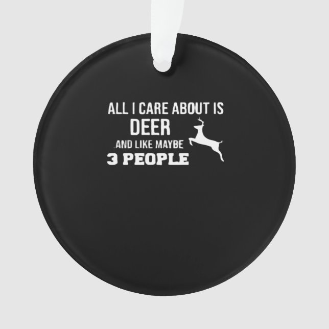 Adorno Awesome Deer Lover Minimal Retro SAcrylic Ornament (Anverso)