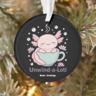 Adorno Axolote Kawaii Relajante en Taza de Té Desestrésat