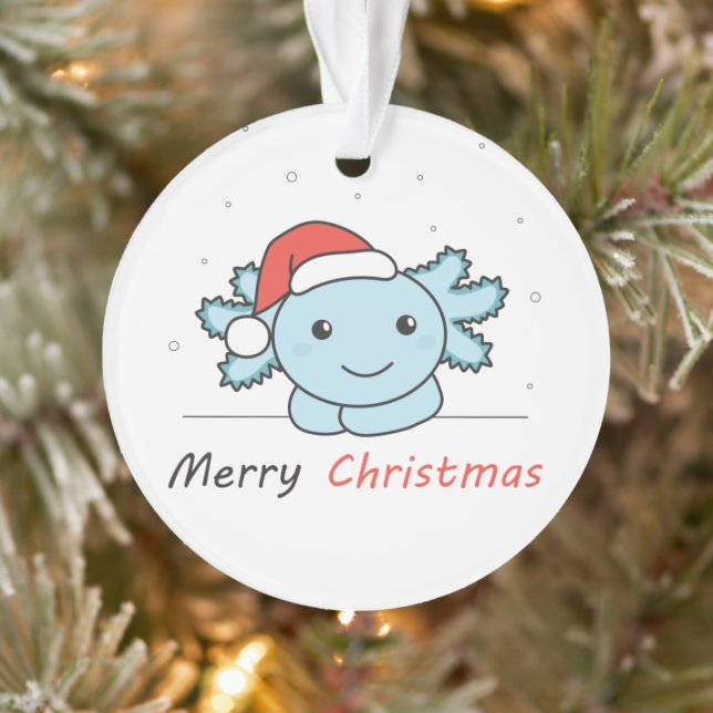 Adorno Axolotl Navidades Nieve Animales de Invierno Axolo (Árbol)