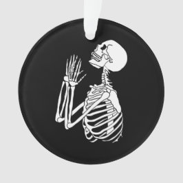 Adorno Ayúdenme a buscar esqueleto pidiendo ayuda en un