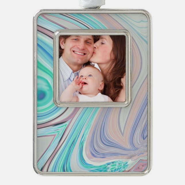 Adorno azul acua menta verde lilo púrpura arcoiris pastel (Anverso)