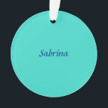 Adorno Azul turquesa Profesional Moderno Nombre elegante<br><div class="desc">Diseño profesional sencillo y moderno</div>