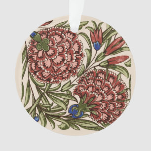 Adorno Azulejo de Flor de Clavel Antiguo Rústico Arte De 
