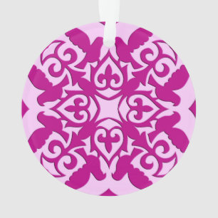 Adorno Azulejo marroquí - magenta y rosa