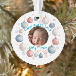 Adorno Baby's First Christmas 2025 Personalized Photo