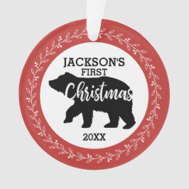 Adorno Babys First Christmas Photo