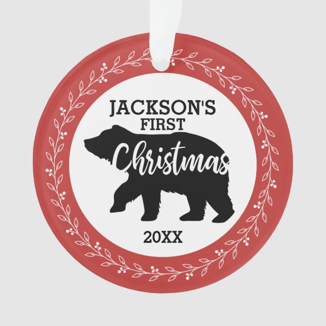 Adorno Babys First Christmas Photo (Anverso)