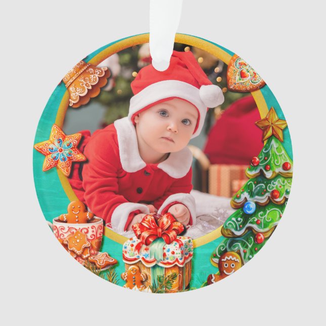 Adorno Baby's First Christmas Photo | Holiday Keepsake (Anverso)