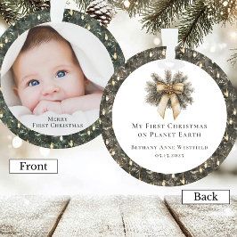 Adorno Baby's First Christmas Photo Keepsake Ornament