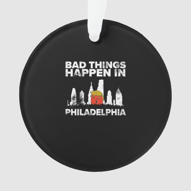 Adorno Bad Happen Philadelphia Halloween Spooky Trumpkin (Anverso)
