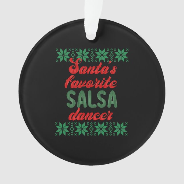 Adorno Bailarín de salsa Navidades feos Navidades regalo (Anverso)