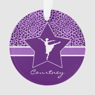 Adorno Bailarín en la impresión púrpura del guepardo c