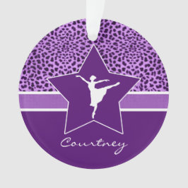 Adorno Bailarín en la impresión púrpura del guepardo con