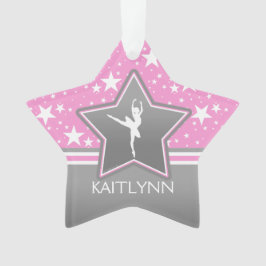 Adorno Bailarín entre las estrellas en rosa con SU NOMBRE