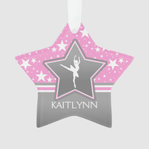 Adorno Bailarín entre las estrellas en rosa con SU NOMBRE