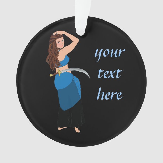 Adorno Bailarina del vientre de personalizable (Anverso)