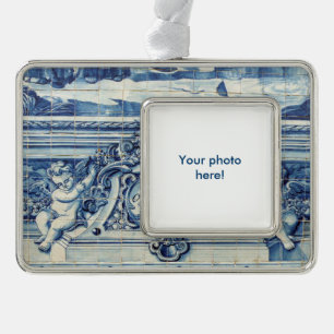 Adorno Baldosas de pared azules y blancas de Portugal con