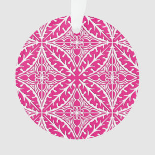 Adorno Baldosas marroquíes - rosa fucsia y blanco
