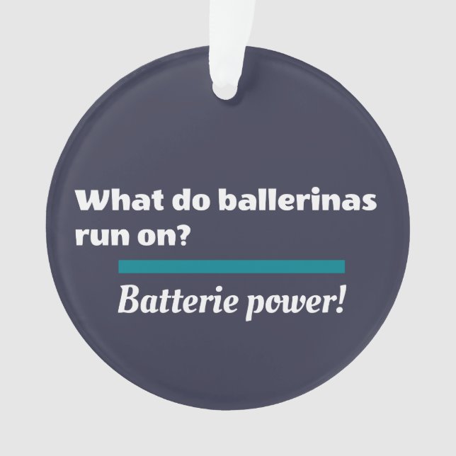 Adorno Ballet Ballet Ballet Chiste Batería (Anverso)