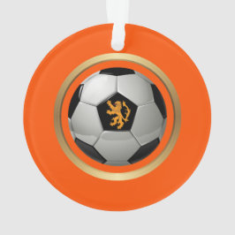 Adorno Balón de fútbol holandés, león holandés en Naranja