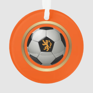 Adorno Balón de fútbol holandés, león holandés en Naranja