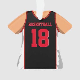 Adorno Baloncesto negro y rojo