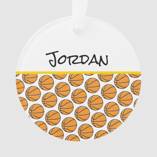 Adorno Baloncesto Nombre Deportes Saltos Fruto (Anverso)