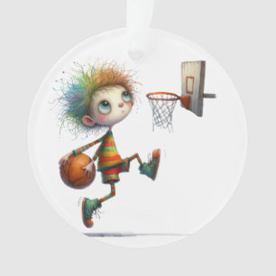 Adorno Baloncesto quirky. Equipo. Amigos. Familia