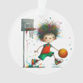 Adorno Baloncesto quirky. Equipo. Amigos. Familia