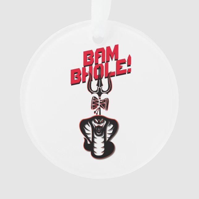 ADORNO "BAM BHOLE" LORD SHIVA'S NAAG Y TRISHUL (Anverso)